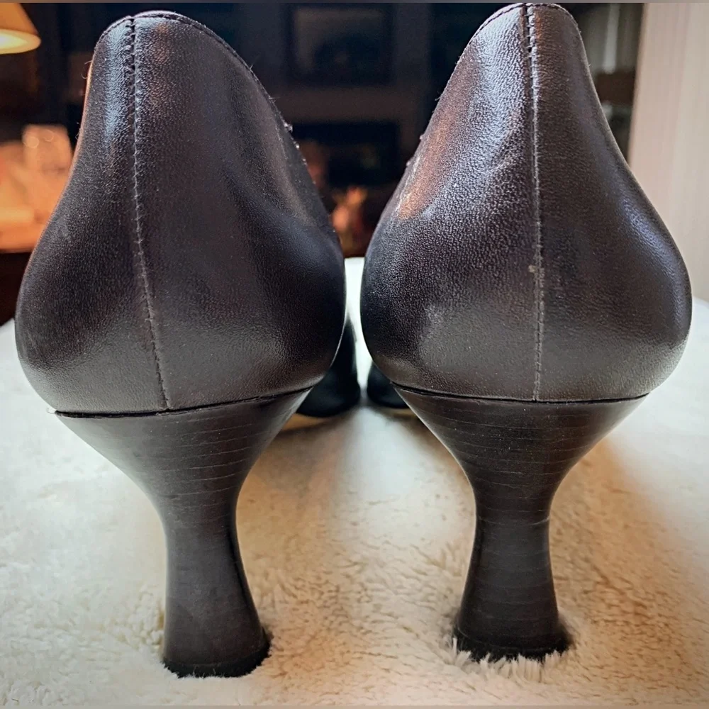 Vintage Antonio Milani Brown leather pumps - Picture 5 of 6